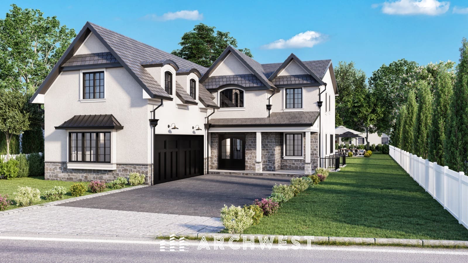 16. 3D Render of a Single Family House, New Jersey